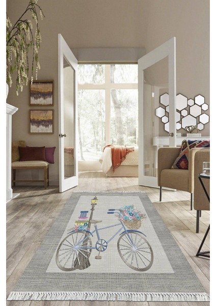 Dijital Baskılı Kaymaz Taban Yıkanabilir Modern Salon Halısı Mutfak Halısı Yolluk VH-HS-322