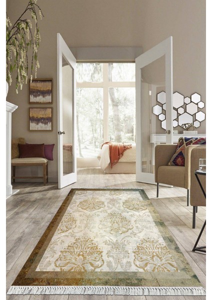 Dijital Baskılı Kaymaz Taban Yıkanabilir Modern Salon Halısı Mutfak Halısı Yolluk VH-HS-330