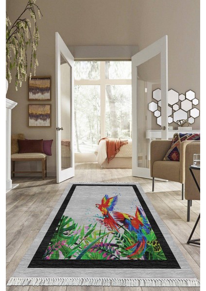 Dijital Baskılı Kaymaz Taban Yıkanabilir Modern Salon Halısı Mutfak Halısı Yolluk VH-HS-250