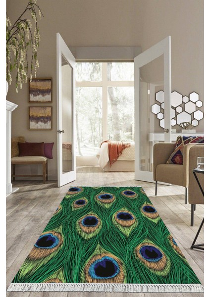 Dijital Baskılı Kaymaz Taban Yıkanabilir Modern Salon Halısı Mutfak Halısı Yolluk VH-HS-369
