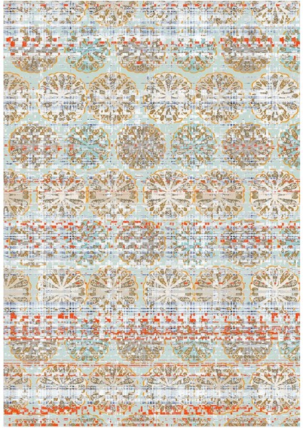 Dijital Baskılı Kaymaz Taban Yıkanabilir Modern Salon Halısı Mutfak Halısı Yolluk VH-HS-334