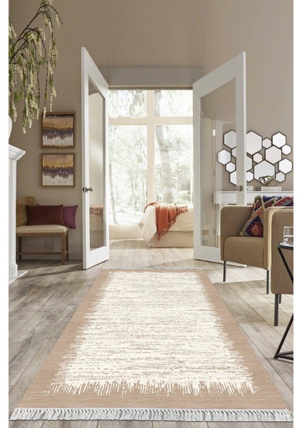 Dijital Baskılı Kaymaz Taban Yıkanabilir Sade Model Salon Halısı Mutfak Halısı Yolluk VH-HS-385