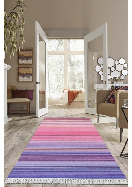 Dijital Baskılı Kaymaz Taban Yıkanabilir Modern Salon Halısı Mutfak Halısı Yolluk VH-HS-390