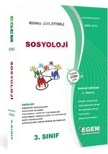 AÖFanad. Sosyoloji Güz ve Bahar Dönemi 3. Sınıf Konu Anlatımlı Soru