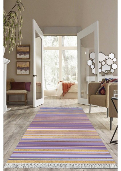 Dijital Baskılı Kaymaz Taban Yıkanabilir Modern Salon Halısı Mutfak Halısı Yolluk VH-HS-398