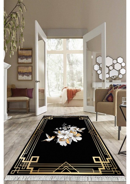 Dijital Baskılı Kaymaz Taban Yıkanabilir Modern Salon Halısı Mutfak Halısı Yolluk VH-HS-266