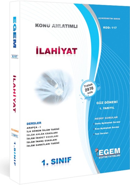 AÖFanad. İlahiyat Bölümü 1. Sınıf Güz ve Bahar Dönemleri Konu Anlatımlı Soru ve Çıkmış