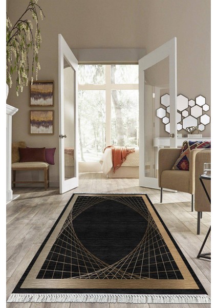 Dijital Baskılı Kaymaz Taban Yıkanabilir Modern Salon Halısı Mutfak Halısı Yolluk VH-HS-236
