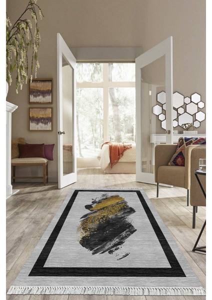 Dijital Baskılı Kaymaz Taban Yıkanabilir Modern Salon Halısı Mutfak Halısı Yolluk VH-HS-244