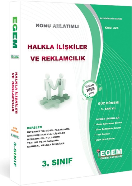 AÖFanad. Halkla İlişkiler ve Reklamcılık 3. Sınıf Güz ve Bahar 5 ve 6 Dön. Konu An. Soru modelleri