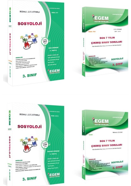 AÖFanad. Sosyoloji Güz ve Bahar Dönemi 3. Sınıf Konu Anlatımlı Soru ve Çıkmış