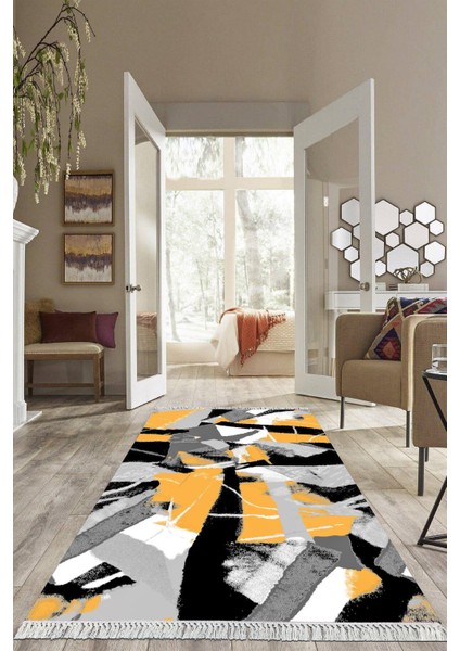 Dijital Baskılı Kaymaz Taban Yıkanabilir Modern Salon Halısı Mutfak Halısı Yolluk VH-HS-320