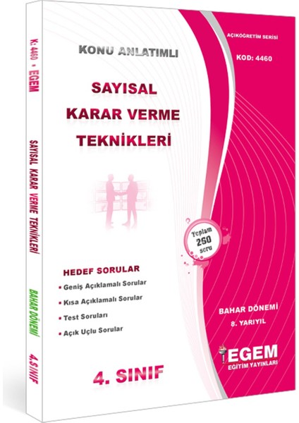 AÖFanad. İşletme 4. Sınıf Güz Bahar 7 ve 8 Dönem Konu Anlatımlı Soru