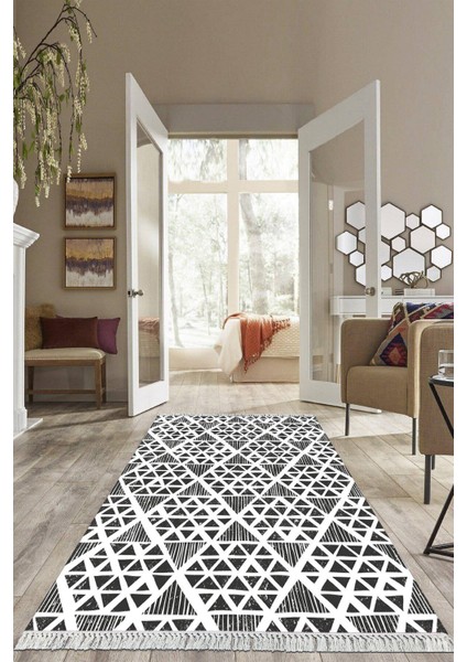 Dijital Baskılı Kaymaz Taban Yıkanabilir Modern Salon Halısı Mutfak Halısı Yolluk VH-HS-375