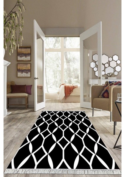 Dijital Baskılı Kaymaz Taban Yıkanabilir Modern Salon Halısı Mutfak Halısı Yolluk VH-HS-408