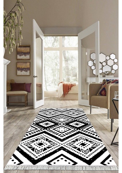 Dijital Baskılı Kaymaz Taban Yıkanabilir Modern Salon Halısı Mutfak Halısı Yolluk VH-HS-470