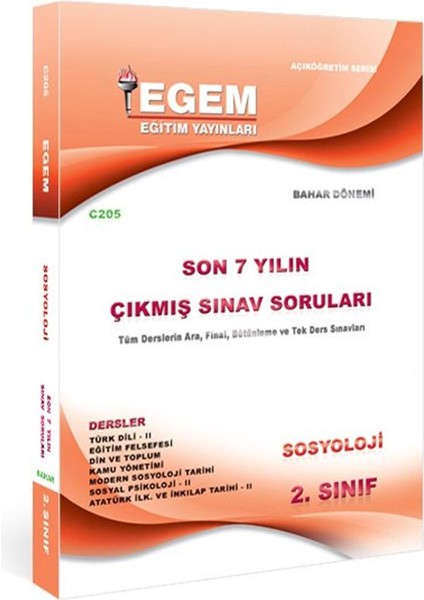 AÖFanad. Sosyoloji Güz ve Bahar Dönemi 2. Sınıf Konu Anlatımlı Soru ve Çıkmış indirimleri