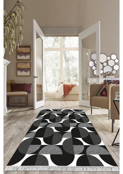 Dijital Baskılı Kaymaz Taban Yıkanabilir Modern Salon Halısı Mutfak Halısı Yolluk VH-HS-476