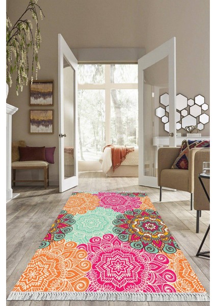 Dijital Baskılı Kaymaz Taban Yıkanabilir Modern Salon Halısı Mutfak Halısı Yolluk VH-HS-485