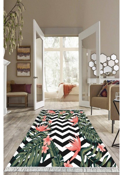 Dijital Baskılı Kaymaz Taban Yıkanabilir Modern Salon Halısı Mutfak Halısı Yolluk VH-HS-436