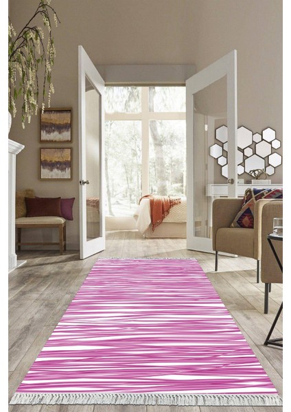 Dijital Baskılı Kaymaz Taban Yıkanabilir Sade Model Salon Halısı Mutfak Halısı Yolluk VH-HS-437