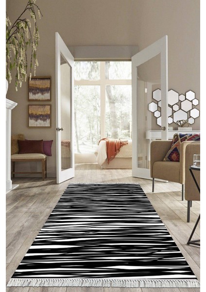 Dijital Baskılı Kaymaz Taban Yıkanabilir Sade Model Salon Halısı Mutfak Halısı Yolluk VH-HS-439