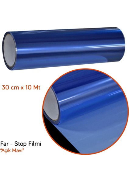 30 cm x 10 mt Açık Mavi Far Stop Filmi BR1190444