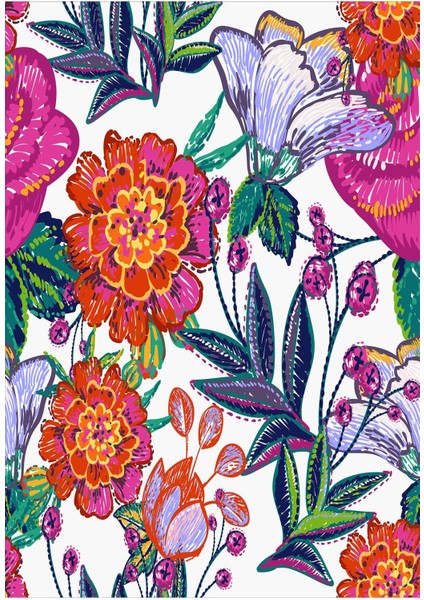 Dijital Baskılı Kaymaz Taban Yıkanabilir Çiçekli Salon Halısı Mutfak Halısı Yolluk VH-HS-446 fiyatları