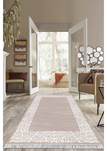 Dijital Baskılı Kaymaz Taban Yıkanabilir Modern Salon Halısı Mutfak Halısı Yolluk VH-HS-524