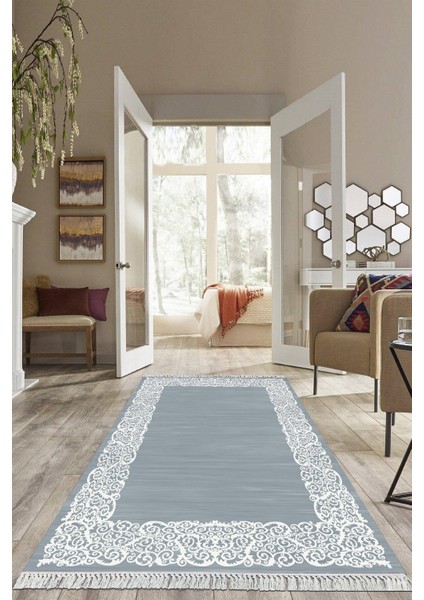 Dijital Baskılı Kaymaz Taban Yıkanabilir Modern Salon Halısı Mutfak Halısı Yolluk VH-HS-523