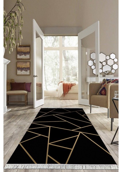 Dijital Baskılı Kaymaz Taban Yıkanabilir Modern Salon Halısı Mutfak Halısı Yolluk VH-HS-458