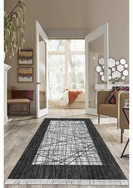 Dijital Baskılı Kaymaz Taban Yıkanabilir Modern Salon Halısı Mutfak Halısı Yolluk VH-HS-532
