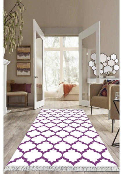 Dijital Baskılı Kaymaz Taban Yıkanabilir Modern Salon Halısı Mutfak Halısı Yolluk VH-HS-543