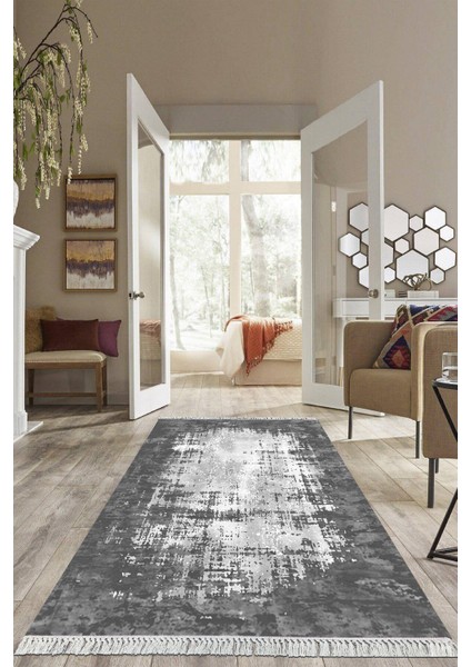Dijital Baskılı Kaymaz Taban Yıkanabilir Modern Salon Halısı Mutfak Halısı Yolluk VH-HS-555