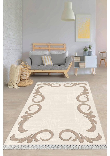 Dijital Baskılı Kaymaz Taban Yıkanabilir Modern Salon Halısı Mutfak Halısı Yolluk VH-HY-1019