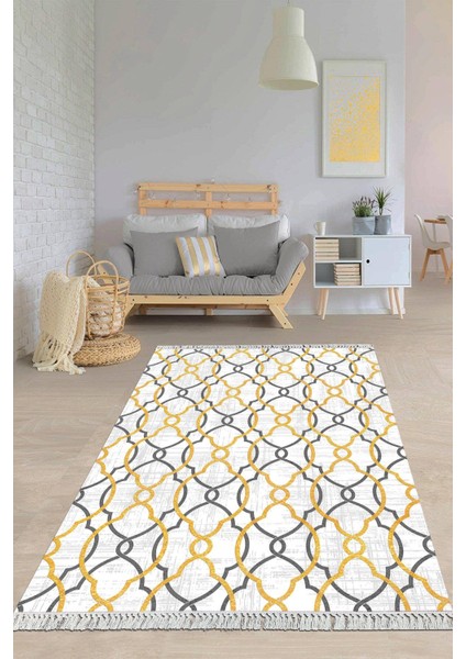 Dijital Baskılı Kaymaz Taban Yıkanabilir Modern Salon Halısı Mutfak Halısı Yolluk VH-HY-1053