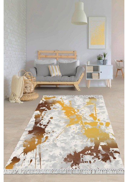 Dijital Baskılı Kaymaz Taban Yıkanabilir Modern Salon Halısı Mutfak Halısı Yolluk VH-HY-1030
