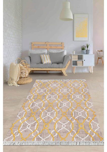 Dijital Baskılı Kaymaz Taban Yıkanabilir Modern Salon Halısı Mutfak Halısı Yolluk VH-HY-1054