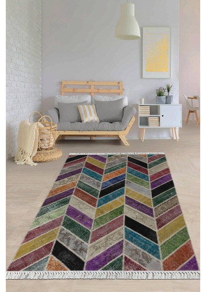 Dijital Baskılı Kaymaz Taban Yıkanabilir Modern Salon Halısı Mutfak Halısı Yolluk VH-HY-1121