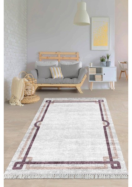 Dijital Baskılı Kaymaz Taban Yıkanabilir Çerçeveli Salon Halısı Mutfak Halısı Yolluk VH-HY-1125