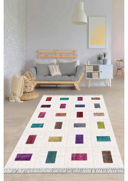 Dijital Baskılı Kaymaz Taban Yıkanabilir Modern Salon Halısı Mutfak Halısı Yolluk VH-HY-1072
