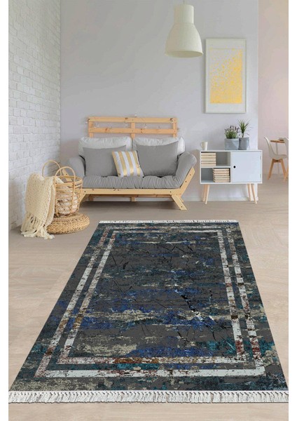 Dijital Baskılı Kaymaz Taban Yıkanabilir Modern Salon Halısı Mutfak Halısı Yolluk VH-HY-1266