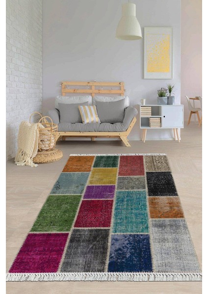 Dijital Baskılı Kaymaz Taban Yıkanabilir Modern Salon Halısı Mutfak Halısı Yolluk VH-HY-1118