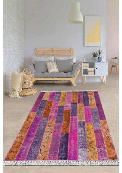Dijital Baskılı Kaymaz Taban Yıkanabilir Modern Salon Halısı Mutfak Halısı Yolluk VH-HY-1119