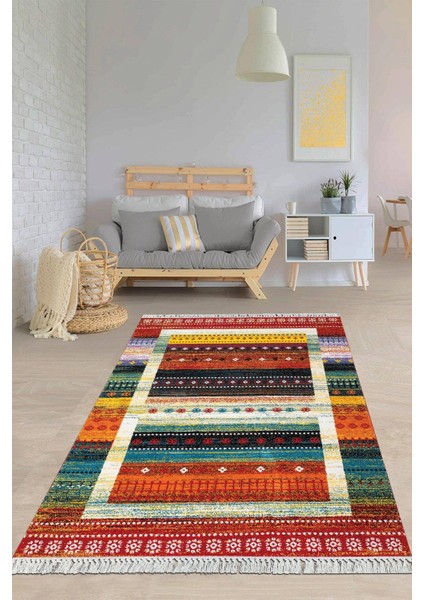 Dijital Baskılı Kaymaz Taban Yıkanabilir Modern Salon Halısı Mutfak Halısı Yolluk VH-HY-1051