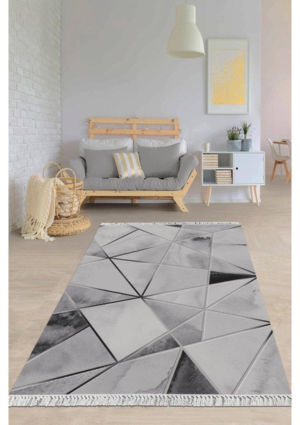 Dijital Baskılı Kaymaz Taban Yıkanabilir Modern Salon Halısı Mutfak Halısı Yolluk VH-HY-1191