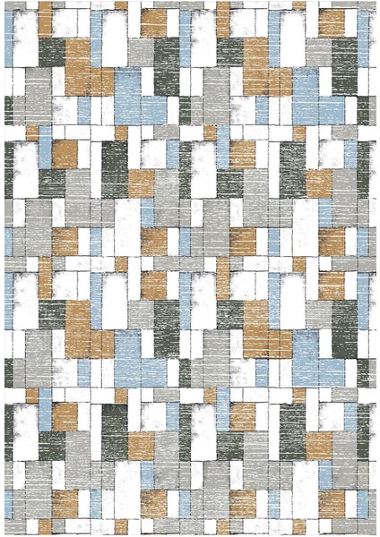 Dijital Baskılı Kaymaz Taban Yıkanabilir Modern Salon Halısı Mutfak Halısı Yolluk VH-HY-1192