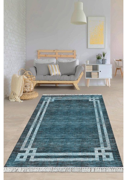 Dijital Baskılı Kaymaz Taban Yıkanabilir Çerçeveli Salon Halısı Mutfak Halısı Yolluk VH-HY-1311