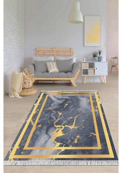 Dijital Baskılı Kaymaz Taban Yıkanabilir Çerçeveli Salon Halısı Mutfak Halısı Yolluk VH-HY-1208