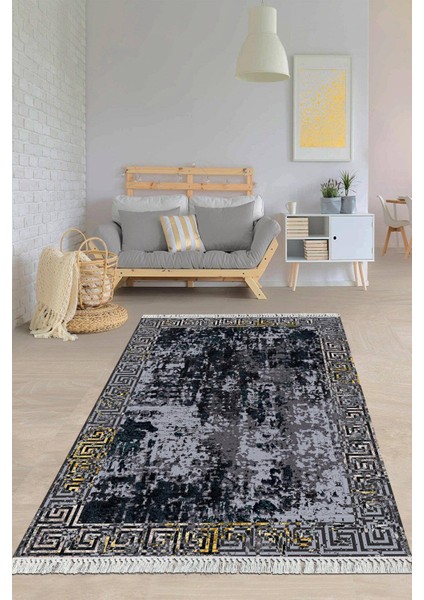 Dijital Baskılı Kaymaz Taban Yıkanabilir Modern Salon Halısı Mutfak Halısı Yolluk VH-HY-1277